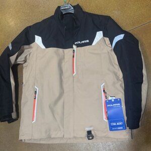 Polaris Men's TECH54 Titan Snowmobile Jacket Black/Tan Brown